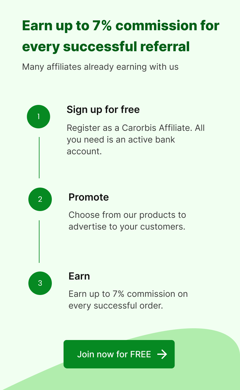 Click here to start earning with Carorbis Affiliate Program