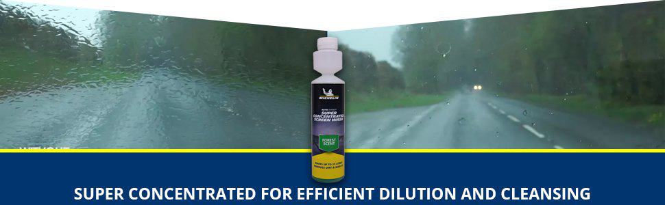 Michelin Windscreen Wash - Super Concentrated for Dilution and Cleansing 