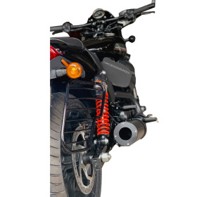 Shorty Bass Exhaust for Harley Davidson STREETROD 750, STREET 750/500