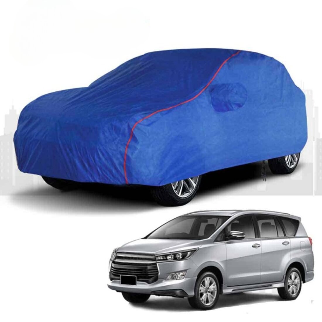 Polco Toyota Innova Car Cover with Antenna Cover, Mirror Pockets and 100% Water Repellent (N-Series)