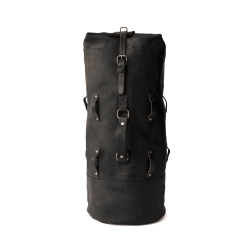 Leather Classic Black Military Duffel Bag