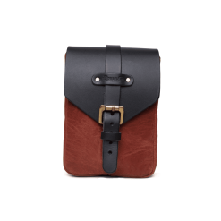 Leather Cherry Red Tank Pouch