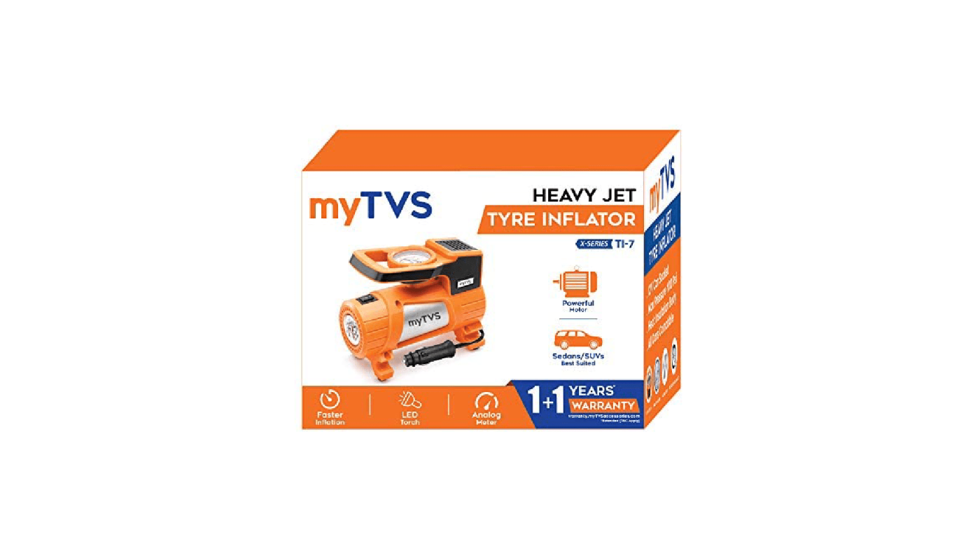 Click to open expanded view myTVS Car Tyre Inflator Portable Air Compressor Pressure Pump