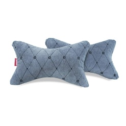 Elegant Comfy Car Neck Rest Pillow Grey Set of 2 CU01