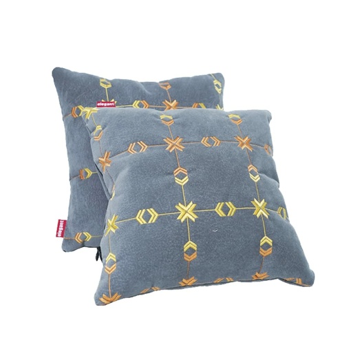 Elegant Comfy Cushion Grey Square Design Pillow