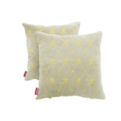 Elegant Comfy Cushion Beige Bee Design Pillow