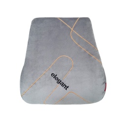 Elegant Fur Memory Foam Slim Full Back Support Car Pillow Grey