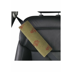 Fabric Car Seat Belt Shoulder Pads Beige
