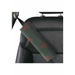 Elegant Fabric Car Seat Belt Shoulder Pads Grey