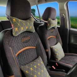 Elegant Car Comfy Pillow And Neck Rest Grey Bee Colour