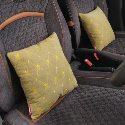 Elegant Comfy Cushion Beige Bee Design Pillow