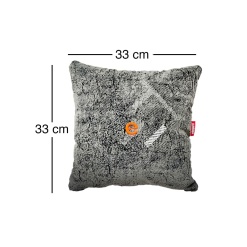 Elegant Silky Dual Tone Car Cushion Grey Black Pillow