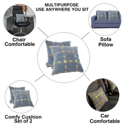 Elegant Comfy Cushion Grey Square Design Pillow