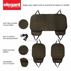 Elegant Caper CoolPad Car Seat Cushion Black and Grey Colour