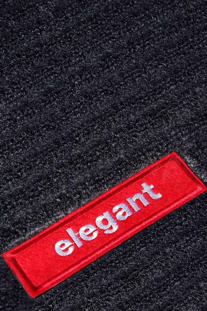 Elegant Cord Carpet Car Floor Mat Black and Red Compatible With Kia Carens 7 Seater