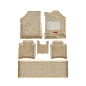 Elegant 3D Carpet Car Floor Mat Beige Compatible With Land Rover Discovery 7 Seater