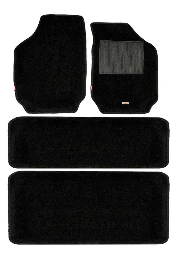 Elegant 3D Carpet Car Floor Mat Black Compatible With Mahindra Scorpio 2014-2015