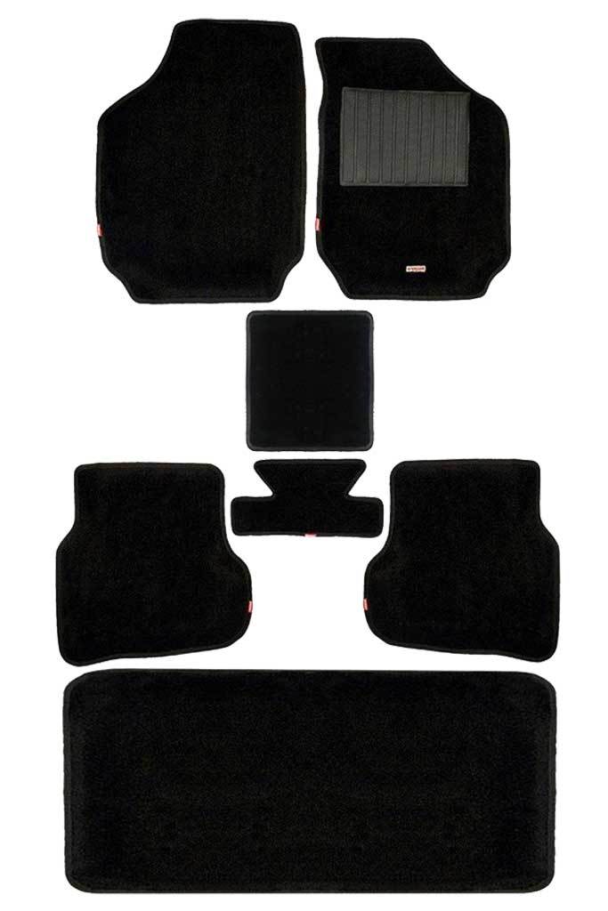 Elegant 3D Carpet Car Floor Mat Black Compatible With Kia Carnival 7 Seater