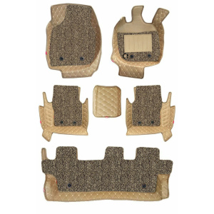 Elegant 7D Car Floor Mat Beige Compatible With MG Gloster