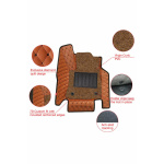 Elegant 7D Car Floor Mat Tan and Black Compatible With Mahindra Bolero Neo