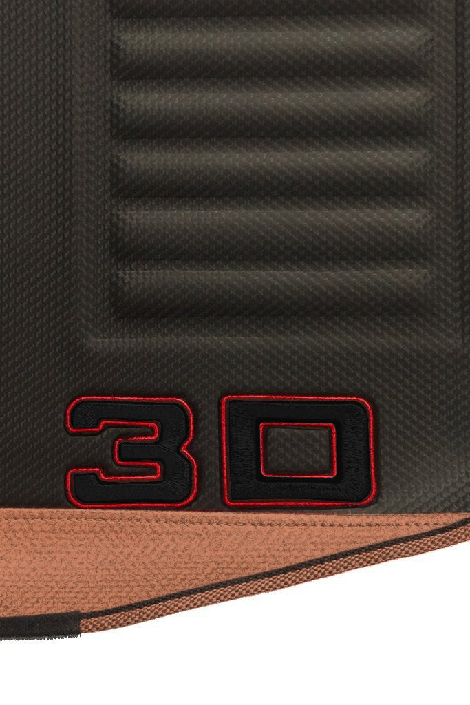 Elegant Diamond 3D Car Floor Mat Black and Beige Compatible With Mahindra Scorpio N 2022 Onwards