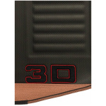 Elegant Diamond 3D Car Floor Mat Black and Beige Compatible With Mahindra Tuv300