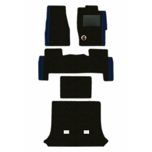 Elegant Duo Carpet Car Floor Mat Black and Blue Compatible With Mahindra Scorpio 2014-2015