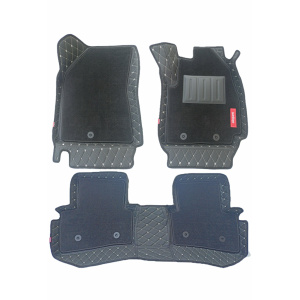 Elegant Royal 7D Car Floor Mat Black and White Compatible With Mahindra Thar