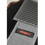 Elegant Edge Carpet Car Floor Mat Black and Grey Compatible With Renault Triber