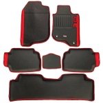 Elegant Diamond 3D Car Floor Mat Black and Red Compatible With Honda BR-V