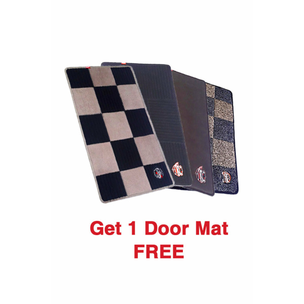 Elegant Cord Carpet Car Floor Mat Black and Blue Compatible With Ford Endeavour