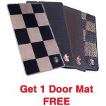 Elegant Edge Carpet Car Floor Mat Beige and Black Compatible With Mahindra Thar