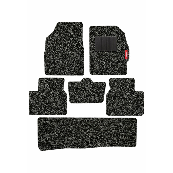 Elegant Grass PVC Car Floor Mat Black and Grey Compatible With MG Gloster