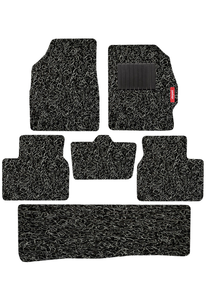 Elegant Grass PVC Car Floor Mat Black and Grey Compatible With Mahindra Bolero Neo