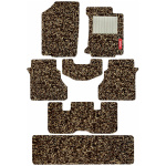Elegant Grass PVC Car Floor Mat Beige and brown Compatible With Tata Hexa