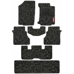 Elegant Grass PVC Car Floor Mat Black and Grey Compatible With Kia Carens 7 Seater