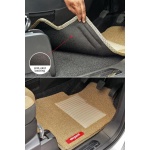 Elegant Spike Carpet Car Floor Mat Beige Compatible With Hyundai I20
