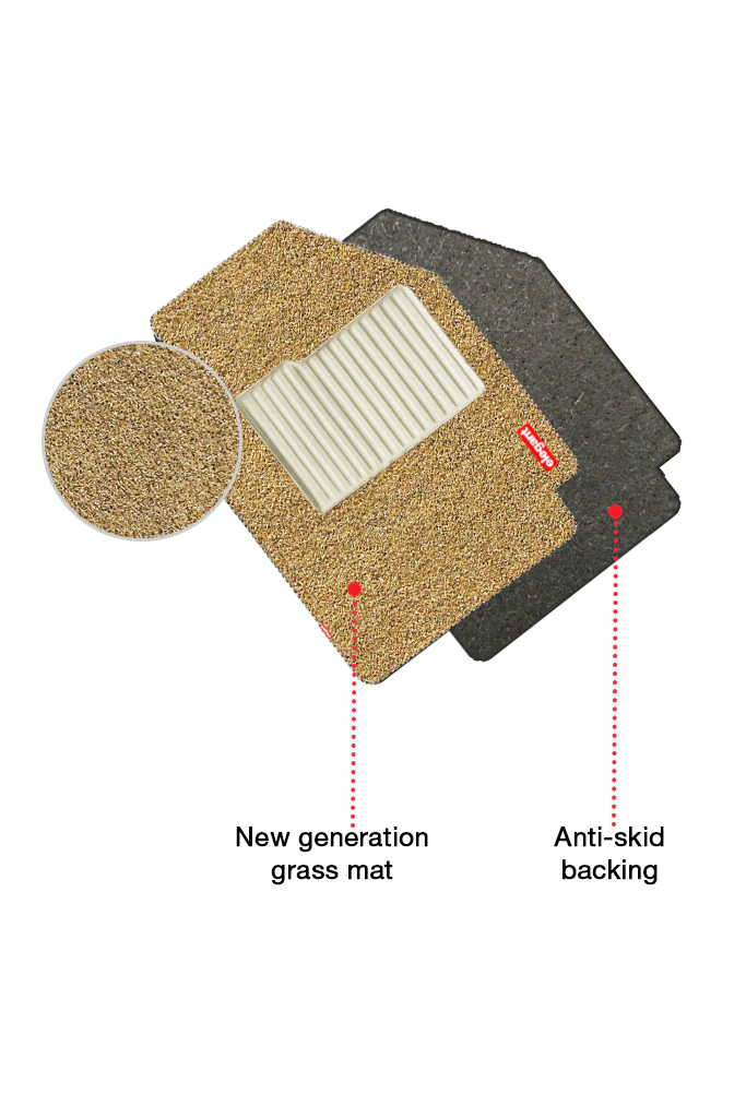 Elegant Spike Carpet Car Floor Mat Beige Compatible With Honda CR-V