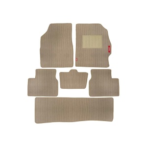 Elegant Cord Carpet Car Floor Mat Beige Compatible With Land Rover Discovery 7 Seater