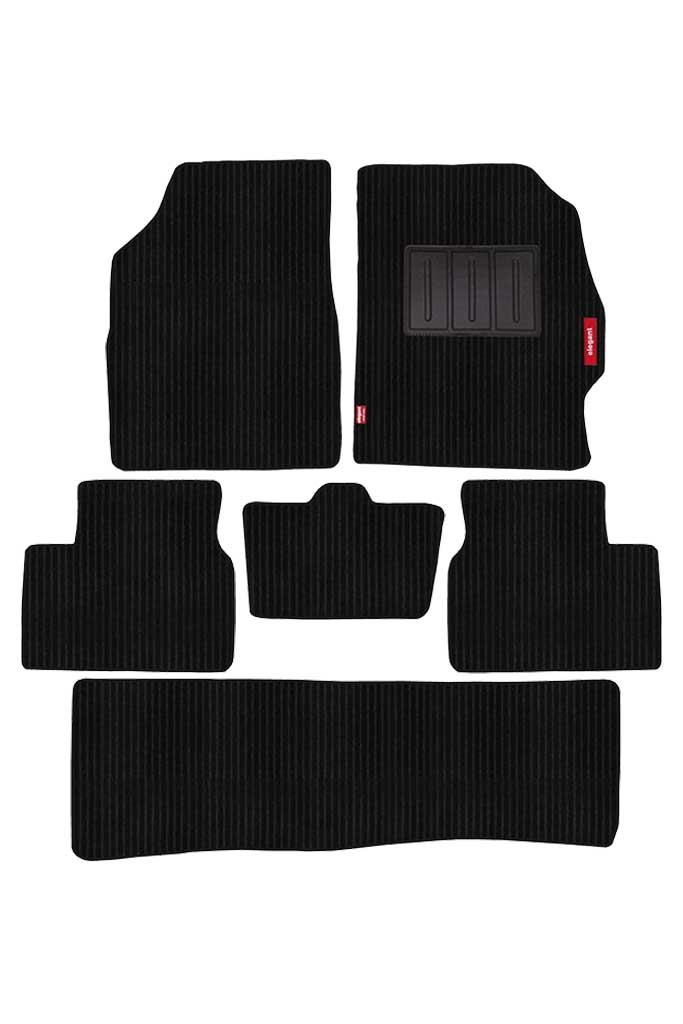 Elegant Cord Carpet Car Floor Mat Black Compatible With Mahindra Bolero