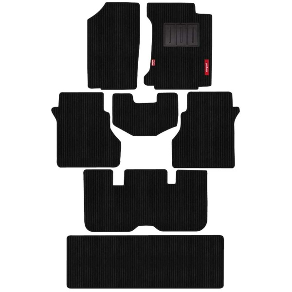 Elegant Cord Carpet Car Floor Mat Black Compatible With Audi Q7
