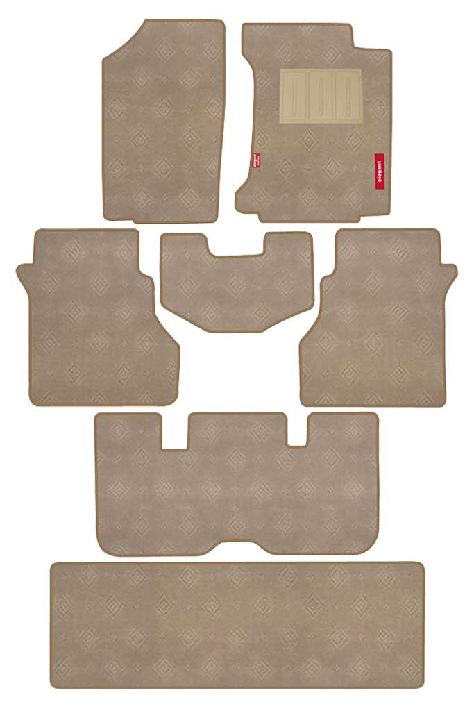 Elegant Jewel Anthra Carpet Car Floor Mat Beige Compatible With Mahindra Xuv700 7 Seater
