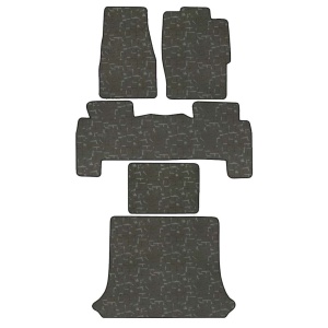 Elegant Printed Carpet Car Floor Mat Black Compatible With Honda Crv 2013-2017