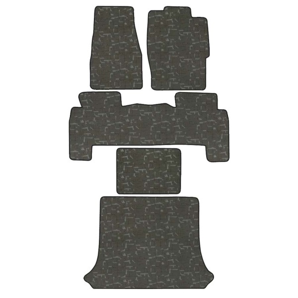 Elegant Printed Carpet Car Floor Mat Black Compatible With Honda Crv 2018 Onwards
