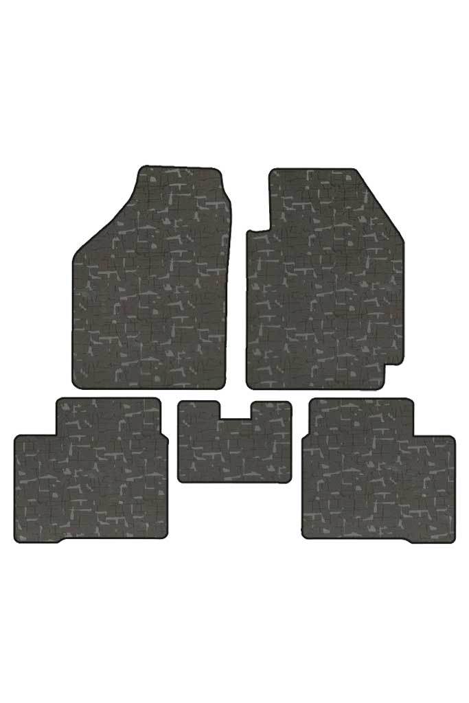 Elegant Printed Carpet Car Floor Mat Black Compatible With Skoda Slavia