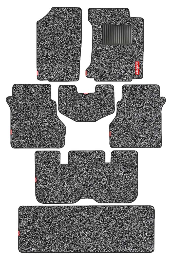Elegant Spike Carpet Car Floor Mat Grey Compatible With Mahindra Xuv700 7 Seater