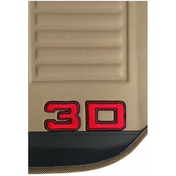 Elegant Diamond 3D Car Floor Mat Beige and Black Compatible With Mahindra Tuv300