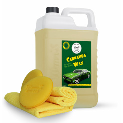 Wavex Brazilian Carnauba Wax Car Polish with 2 Pc Microfiber Fabric & 2 pc Yellow Foam Applicator (5 Kg)