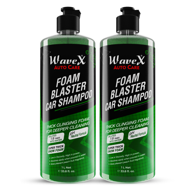 Wavex Foam Wash Car Shampoo 1 LTR + 1 LTR (Set of Two) pH Neutral