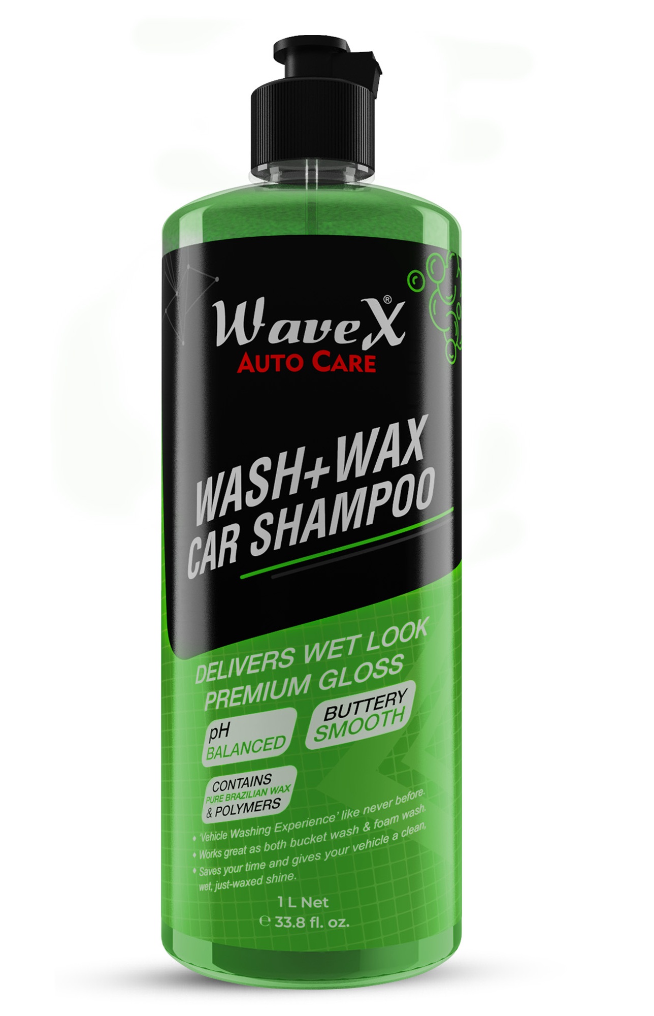 Wavex Wash and Wax Car Shampoo 1 LTR